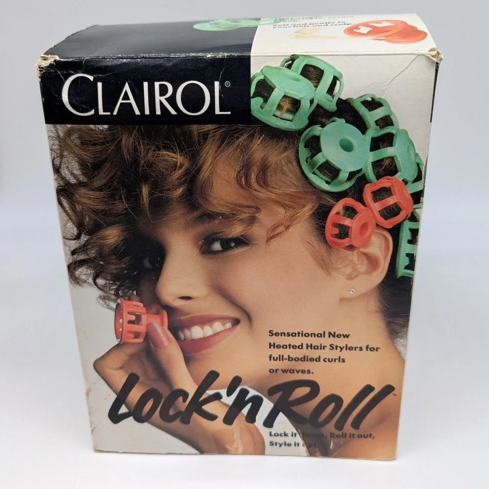 Vtg Clairol Lock n Roll Heated Hair Curlers Pagaent Hot Rollers Spoolies Tested